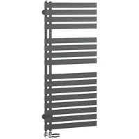 Kermi Credo Half flat 1800 x 450 mm grau Mittelventil