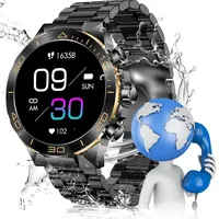 Fenamor Smartwatch Herren Militär mit Telefonfunktion, 100+ Sportmodi IP68 Smartwatch Herren Wasserdicht, 1.43" AMOLED Fitnessuhr Herren, Schrittzähler/Pulsmesser 400mah(Schwarz)