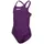 Arena Mädchen Girl's Team Swimsuit Swim Pro Solid Badeanzüge, Plum-white, 140 EU