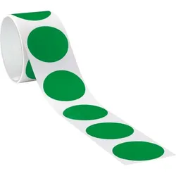 Aufkleber I Markierungspunkt, blanko, grün, Folie, selbstklebend, Ø 75mm, 100/Rolle