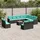 vidaXL Gartensofa-Set 13-tlg. Loungeset schwarz