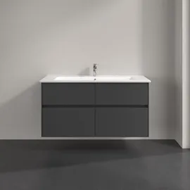 Villeroy & Boch Waschtischunterschrank 4 Auszüge 116,1 x 61 x 48 cm Graphit