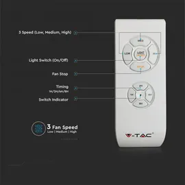 V-Tac Deckenventilator 60 cm Silber