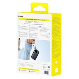 Baseus EnerFill Powerbank 20000mAh 45W mit integrierten USB-C/Lightning Kabeln - Schwarz