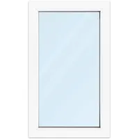 Fenster 60x100 cm, Kunststoff Profil aluplast IDEAL® 4000, Weiß, 600x1000 mm, einteilig festverglast, 2-fach Verglasung, individuell konfigurieren