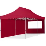 HOUSE OF TENTS Faltpavillon Economy 3 x 6 m inkl. 2 Seitenteile rot 59152