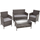 Tectake Madeira Set 4-tlg. grau