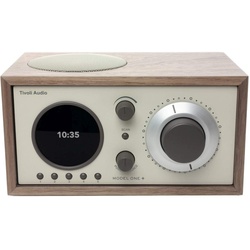 Tivoli Audio Model ONE+ Walnuss/beige Digitalradio (DAB) (Digitalradio (DAB),FM-Tuner, Wecker,Display mit Uhranzeige, Digitalradio DAB+ und FM-Tuner, Bluetooth-Empfänger, Fernbedienung) braun