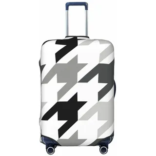 Lukbfall Gepäckkofferbezüge, elastisch, waschbar, Chrysanthemen-Blumen, Gepäckschutz, Reisekoffer-Schutzhülle für Kinder und Erwachsene, Hahnentritt #02, XL (Fit 29-32 Inch Luggage)