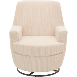 INOSIGN »HETTY, Drehsessel mit Wippfunktion, Lese-Sessel in Cord und Microfaser« 1 Stk. tlg. mit Federkern, auch im Set mit passendem Hocker