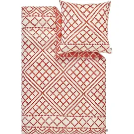 IBENA Hana Satin Rot 155 x 220 cm + 2 x 80 x 80 cm