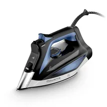 Rowenta Everlast Anticalc Dampfbügeleisen, 2700 W, 45 g/Min. kontinuierliche Dampfabgabe, 220 g/Min. Dampfstoß, Tropfstopp, Antikalk-System, 300 ml Wassertank, schwarz/blau, DW7320