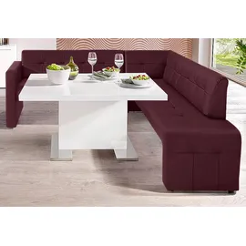 exxpo - sofa fashion Essbank EXXPO - SOFA FASHION "Barista, bequem und elegant, hohe Bodenfreiheit", rot (cognac), B:245cm H:83cm T:159cm, Luxus-Microfaser (100% Polyester), Sitzbänke, Essbank, Eckbank Barista bequem und elegant, hochwertige Detailverarbeitung