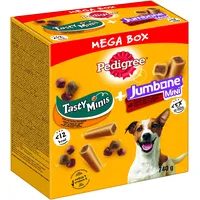 PEDIGREE Mega Box Snacks mit Tasty Minis und Jumbone Riesenknochen Mini 740 g