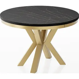 WFL GROUP Esstisch, Anthrazit, Holzwerkstoff, 10-Sitzer, Rund,Rund, 120x76x120 cm, Esszimmer, Tische, Esstische