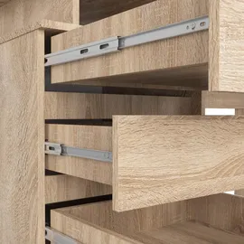 akord furniture factory AKORD CLP Sonoma-eiche und 2 Ablagen B135 x H77 x T60 cm,