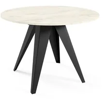 Feldmann-Wohnen Gerda Ø 90 cm Chromix weiß