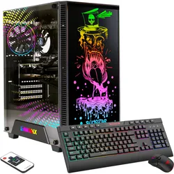 GAMEMAX PC "Multimedia-PC Rockstar 7459", schwarz, Microsoft Windows 11 Home (64 Bit), 16 GB RAM 1000 GB SSD, Computer