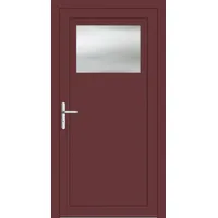 Aluminium Nebeneingangstür "DOROTHEA" 69 mm Weinrot RAL 3005 innen öffnend DIN links