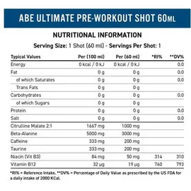 Applied Nutrition Pre-Workout ABE Energy Shots 12 x 60 ml