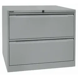 BISLEY Hängeregistraturschrank 2 Laden silber DF2355 zweibahnig
