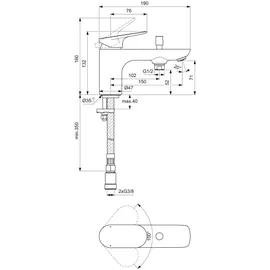 Ideal Standard Ceralife O Einhandwannenmischer Chrom