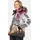 Cipo & Baxx Damen, Jacke Steppjacke Winterjacke Allover-Print, WM130 Ecru S - S