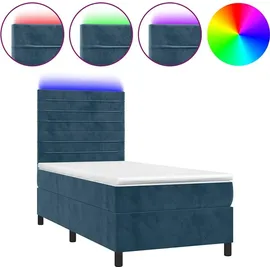 vidaXL Boxspringbett 100 x 200 cm Dunkelblau