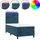 vidaXL Boxspringbett 100 x 200 cm Dunkelblau