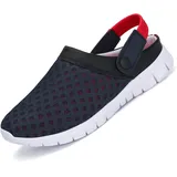 SAGUARO Gartenschuhe Slip On Outdoor Hausschuhe Leichtgewicht Mesh Sommersandalen Freizeitschuhe Rot Gr.48 - 48 EU