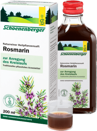 Schoenenberger Rosmarin, Naturreiner Heilpflanzensaft 200ml.