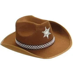 Larry Cowboyhut Mit Sherrif Stern - OS