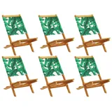 vidaXL Gartenstuhl 48 x 94 x 20 cm grün 6 St.