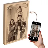 Cadeauki personalisierte paar geschenke - holzbrandmalerei fotogeschenke familie - holz schild gravur - fotogravur geschenke Valentinstag, Geburt, Jahrestag (8)