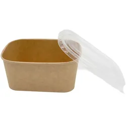 300x ECOTAKE Salatschalen Takeaway 1000ml| FSC® Kraftpapier/PE