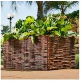 Noor Hochbeet Weide inkl. Pflanztasche 100 x 40 x 40 cm braun