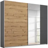 Rauch Schwebetürenschrank »Kleiderschrank Garderobe TOPSELLER AURELIO mit 3 Ausstattungsvarianten«, 3 verschiedene Ausstattungsvarianten Griffe aus Metall MADE IN GERMANY, grau