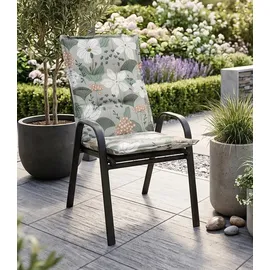 GO-DE Gartenstuhlauflage 108 x 50 cm grün weiß 1 St.