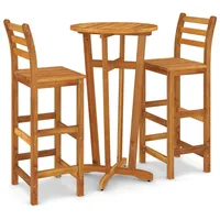 vidaXL Gartenbar Set 3-tlg. Braun