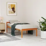 Seniorenbett Wachsbraun 75x190 Cm Massivholz Kiefer