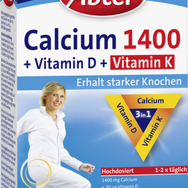 Abtei Calcium 1400 + Vitamin D + Vitamin K Kautabletten 30 St.