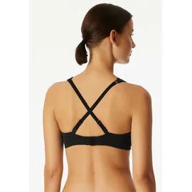 SCHIESSER BH Unique Cotton Soft Bra With Lace Schwarz Baumwolle B 85 Damen