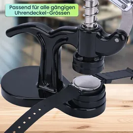 casativo Profi Uhren Einpresswerkzeug 17 tlg., Reparatur Werkzeug für Uhren inkl. 12 Druckplatten, ideal für den Batteriewechsel