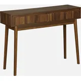 sweeek Konsole mit Holzdekor 2 Schubladen 100 x 40 x 75 braun