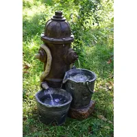Gravidus Brunnen Gartenbrunnen Dekobrunnen Springbrunnen mit Pumpe in Stein-Optik