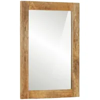 VidaXL Badspiegel 50x70x2,5 cm Massivholz Mango und Glas