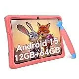 TABWEE Kinder Tablet 10 Zoll, Android Tablet Kinder ab 3-14 Jahre, 12GB RAM + 64GB ROM + 2TB Erweiterbar, WiFi, Widevine L1, 5000mAh, Quad Core, Elterliche Kontrolle, Kids Tablet mit Eva Case