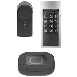 Homematic IP Smart Home Set Zutritt, Access Point 2 anthrazit, Keypad, Türschlossantrieb in anthrazit