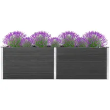 vidaXL Garten-Hochbeet 200 x 50 x 91 cm Grau