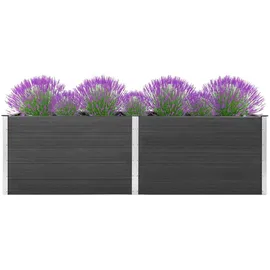 vidaXL Garten-Hochbeet 200 x 50 x 91 cm Grau